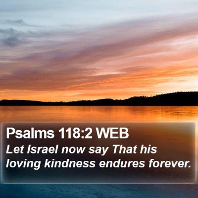 Psalms 118:2 WEB Bible Verse Image