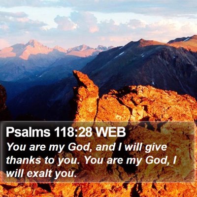 Psalms 118:28 WEB Bible Verse Image