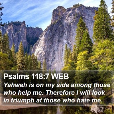 Psalms 118:7 WEB Bible Verse Image