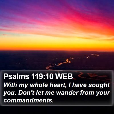 Psalms 119:10 WEB Bible Verse Image