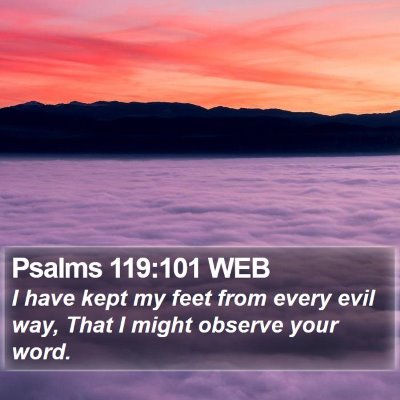 Psalms 119:101 WEB Bible Verse Image