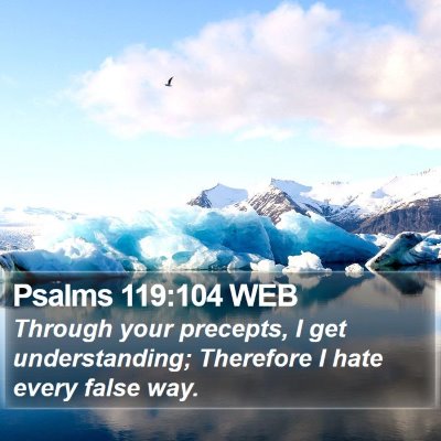 Psalms 119:104 WEB Bible Verse Image