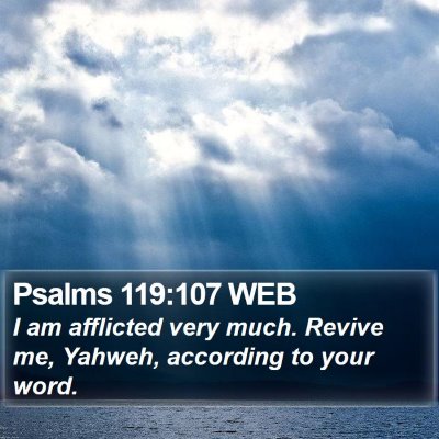 Psalms 119:107 WEB Bible Verse Image