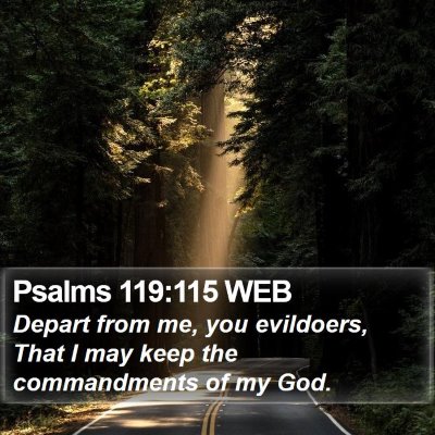 Psalms 119:115 WEB Bible Verse Image