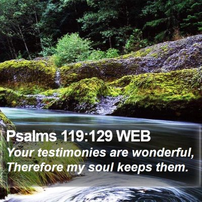 Psalms 119:129 WEB Bible Verse Image