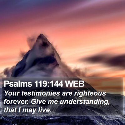Psalms 119:144 WEB Bible Verse Image