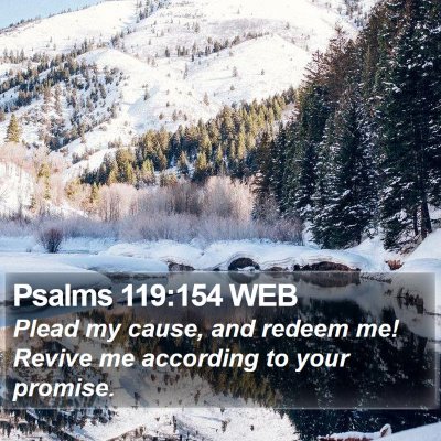 Psalms 119:154 WEB Bible Verse Image
