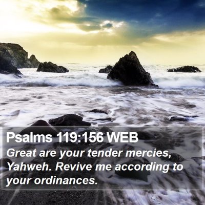 Psalms 119:156 WEB Bible Verse Image