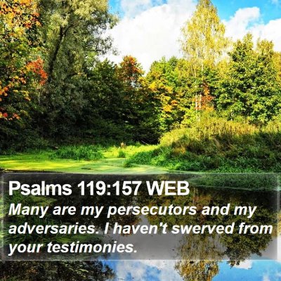 Psalms 119:157 WEB Bible Verse Image