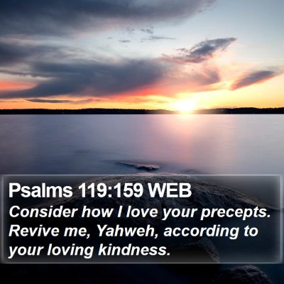 Psalms 119:159 WEB Bible Verse Image