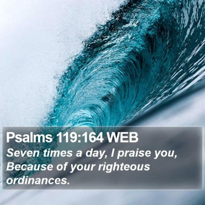 Psalms 119:164 WEB Bible Verse Image