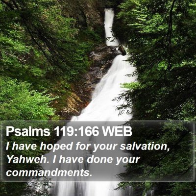 Psalms 119:166 WEB Bible Verse Image