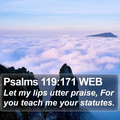 Psalms 119:171 WEB Bible Verse Image