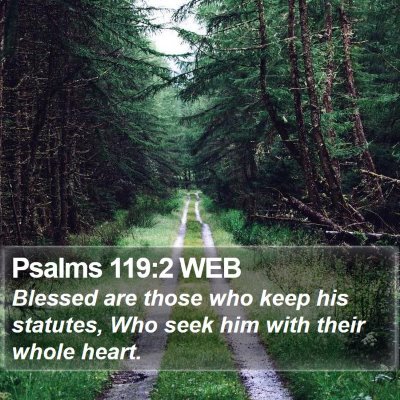 Psalms 119:2 WEB Bible Verse Image