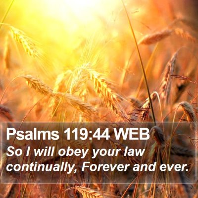 Psalms 119:44 WEB Bible Verse Image