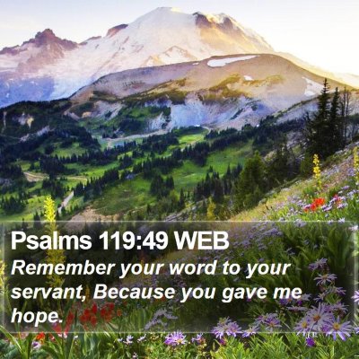Psalms 119:49 WEB Bible Verse Image