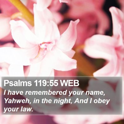 Psalms 119:55 WEB Bible Verse Image