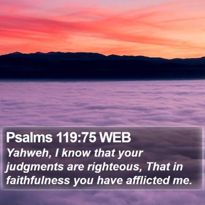 Psalms 119:75 WEB Bible Verse Image