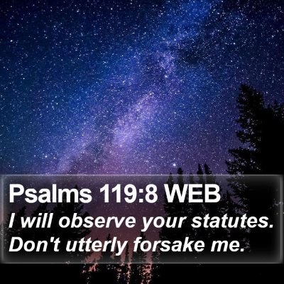 Psalms 119:8 WEB Bible Verse Image