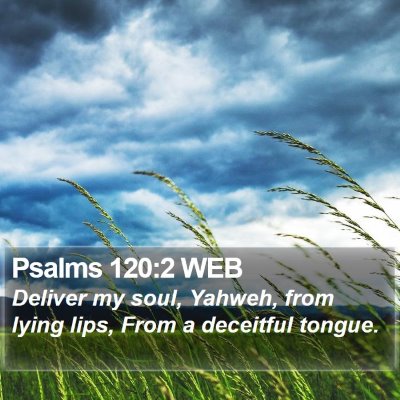 Psalms 120:2 WEB Bible Verse Image