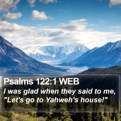 Psalms 122:1 WEB Bible Verse Image