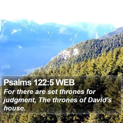 Psalms 122:5 WEB Bible Verse Image