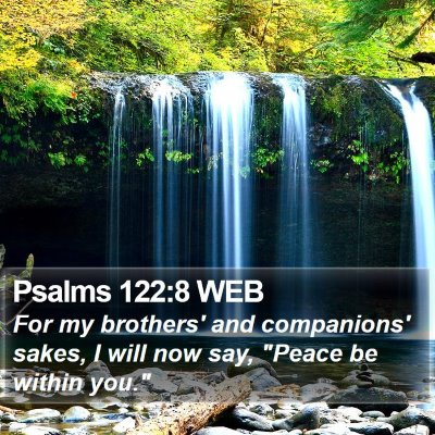 Psalms 122:8 WEB Bible Verse Image