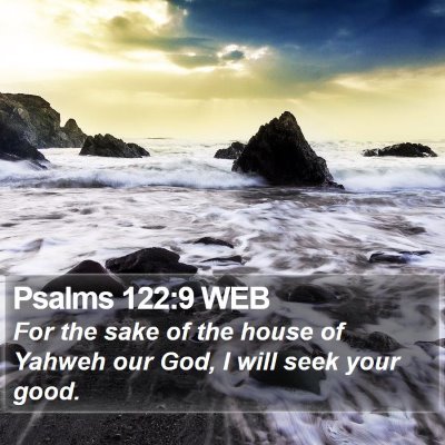 Psalms 122:9 WEB Bible Verse Image