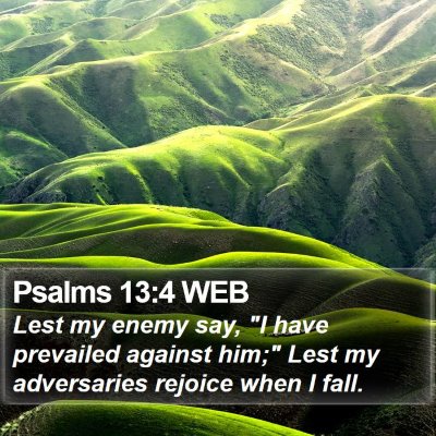 Psalms 13:4 WEB Bible Verse Image