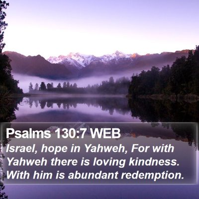 Psalms 130:7 WEB Bible Verse Image