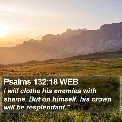 Psalms 132:18 WEB Bible Verse Image