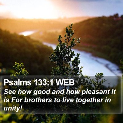 Psalms 133:1 WEB Bible Verse Image