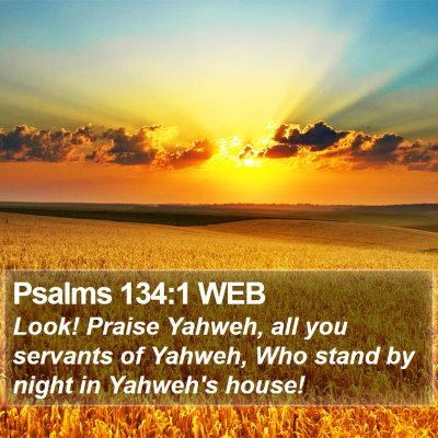 Psalms 134:1 WEB Bible Verse Image