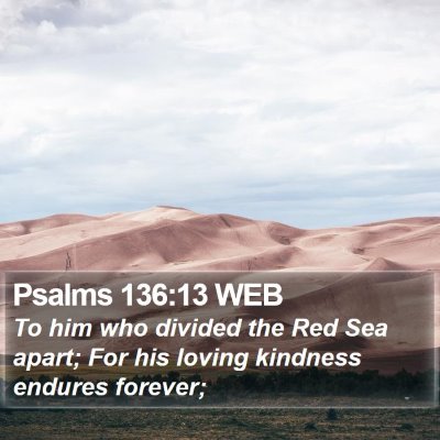 Psalms 136:13 WEB Bible Verse Image
