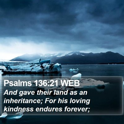 Psalms 136:21 WEB Bible Verse Image