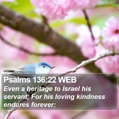 Psalms 136:22 WEB Bible Verse Image