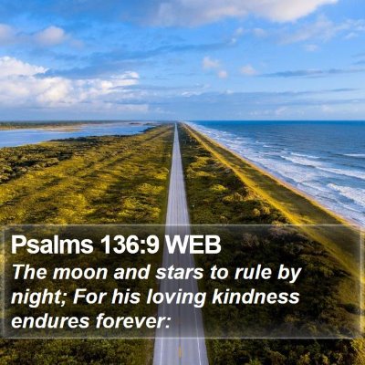 Psalms 136:9 WEB Bible Verse Image