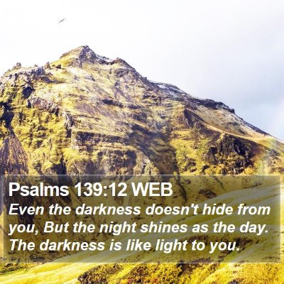 Psalms 139:12 WEB Bible Verse Image