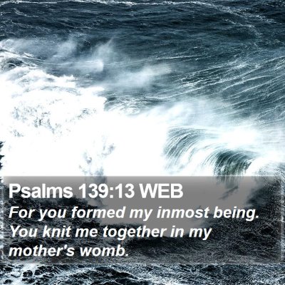 Psalms 139:13 WEB Bible Verse Image