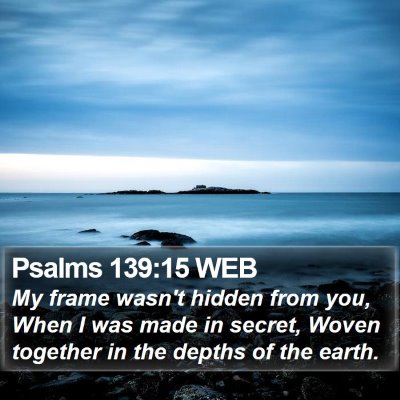 Psalms 139:15 WEB Bible Verse Image