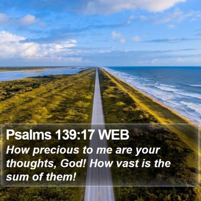 Psalms 139:17 WEB Bible Verse Image