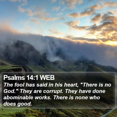 Psalms 14:1 WEB Bible Verse Image