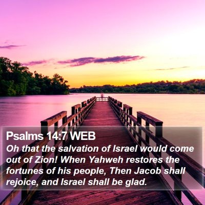 Psalms 14:7 WEB Bible Verse Image