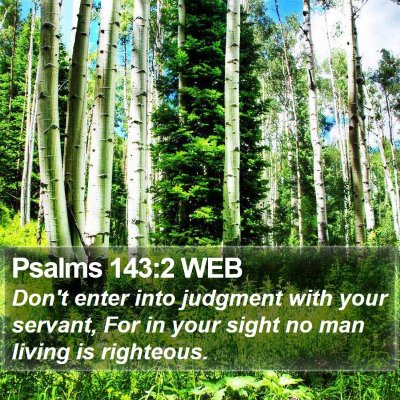 Psalms 143:2 WEB Bible Verse Image