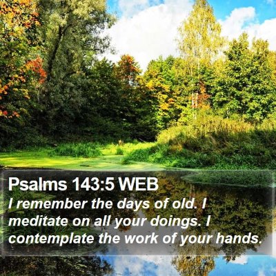Psalms 143:5 WEB Bible Verse Image