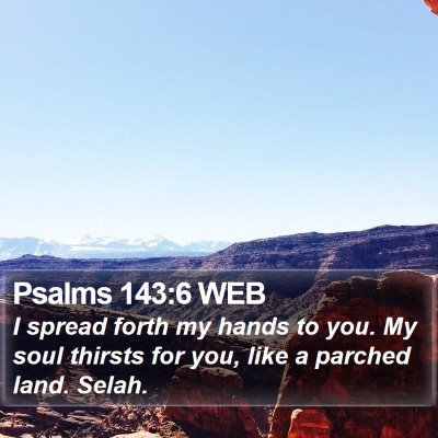 Psalms 143:6 WEB Bible Verse Image