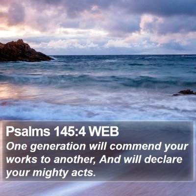Psalms 145:4 WEB Bible Verse Image