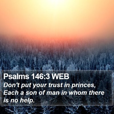 Psalms 146:3 WEB Bible Verse Image