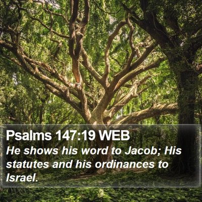 Psalms 147:19 WEB Bible Verse Image