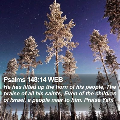 Psalms 148:14 WEB Bible Verse Image